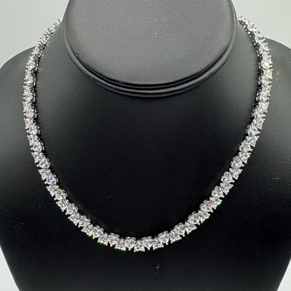 Neiman Marcus Jewelry - 14k Heart Tennis Necklace